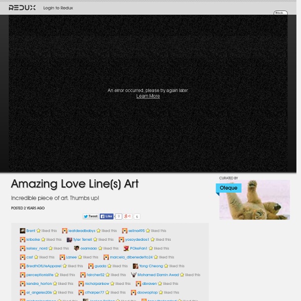 Amazing Love Line(s) Art Video - StumbleUpon