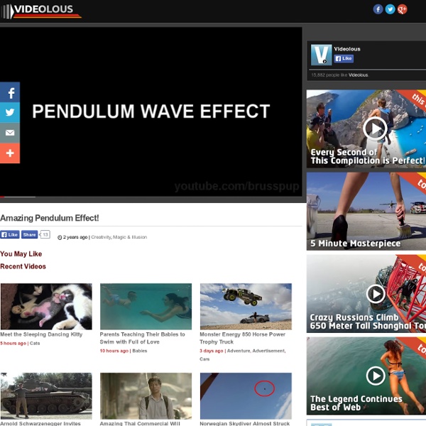 Amazing Pendulum Effect! -