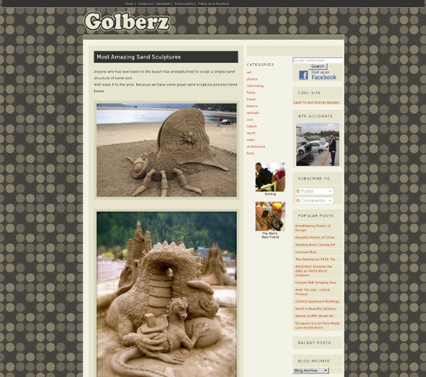 Most Amazing Sand Sculptures
