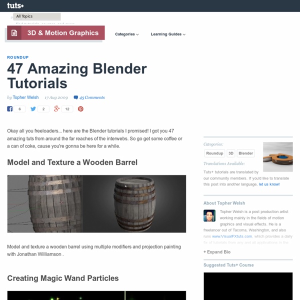 Tutorial Roundup: 53 Amazing Blender Tutorials - Cgtuts+