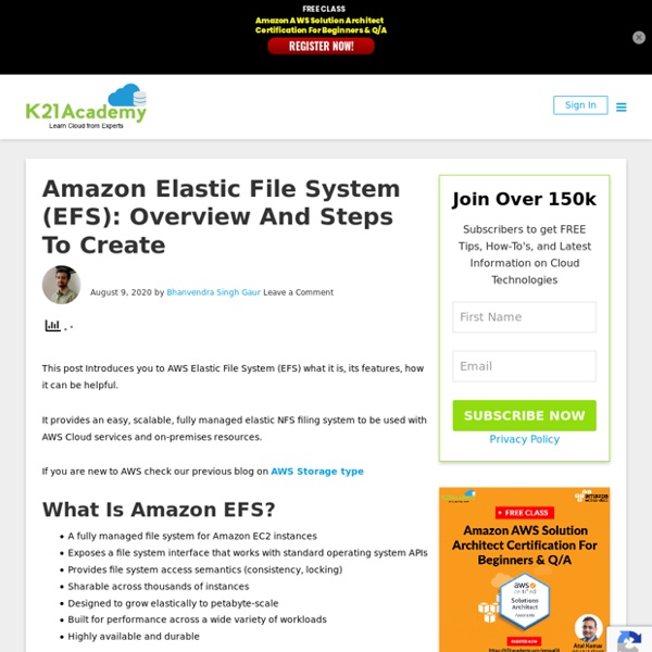 Amazon Elastic File System ( EFS )