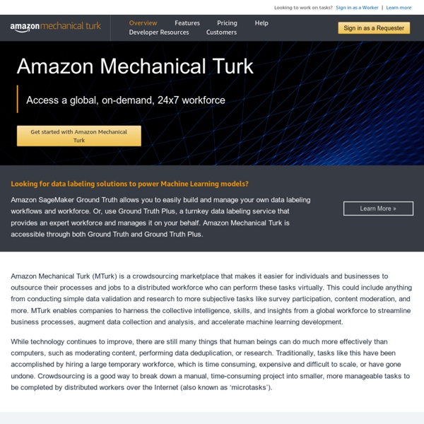 Amazon Mechanical Turk - Welcome