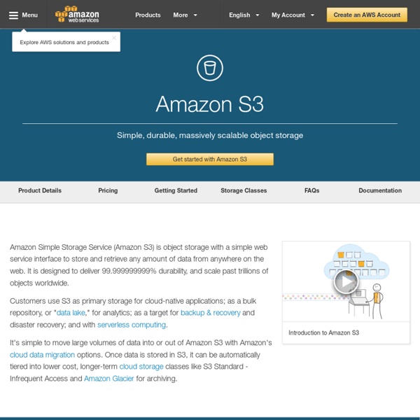 Amazon Web Services Store: Amazon S3 / Amazon Web Services
