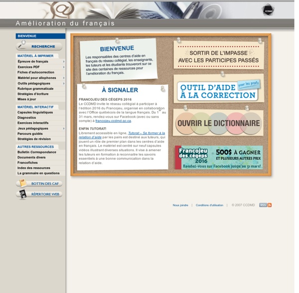 Cliquer sur Matériel pour allophones