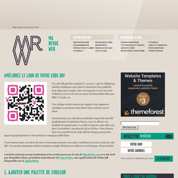 Code QR - Trucs et Astuces pour design personnalisés