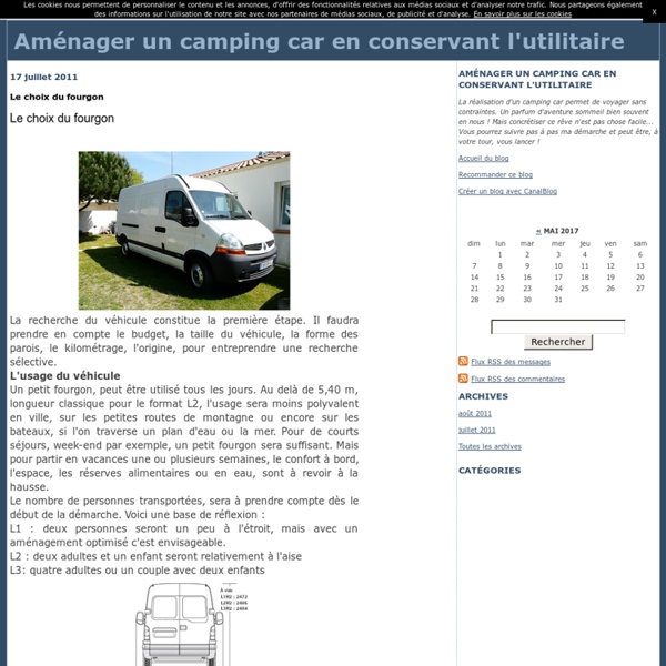 Aménager un camping car en conservant l'utilitaire