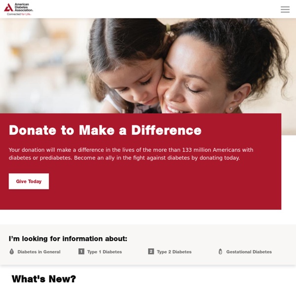 American Diabetes Association Home Page