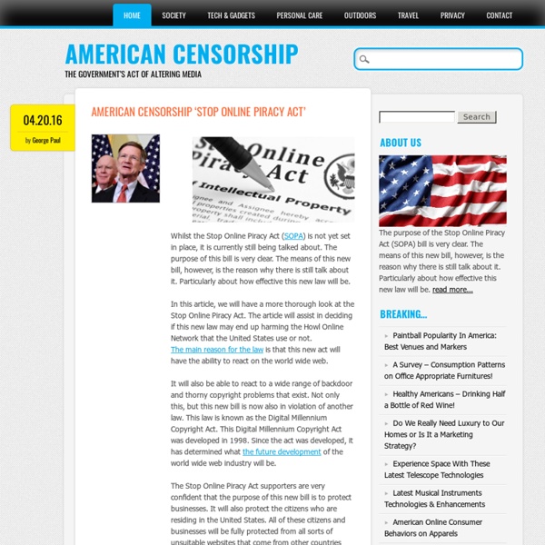 American Censorship Day November 16 - Join the fight to stop SOPA