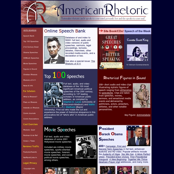 American Rhetoric: The Power of Oratory in the United States