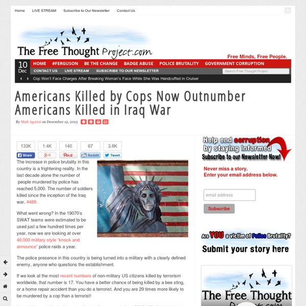 Americans Killed by Cops Now Outnumber Americans Killed in Iraq War