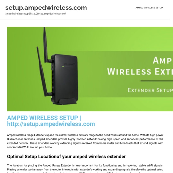Amped wireless router login and setup guide