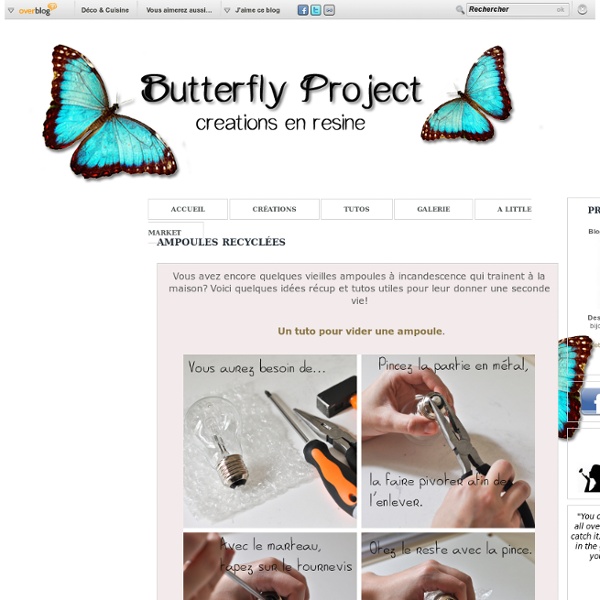 Ampoules recyclées - The Butterfly Project