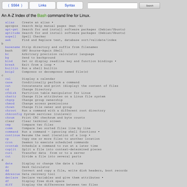 Bash commands - Linux MAN Pages