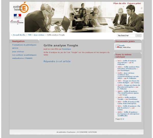 Grille analyse Yoogle - Académie-Toulouse