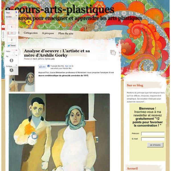 Analyse d'oeuvre : L'artiste et sa mère d'Arshile Gorky