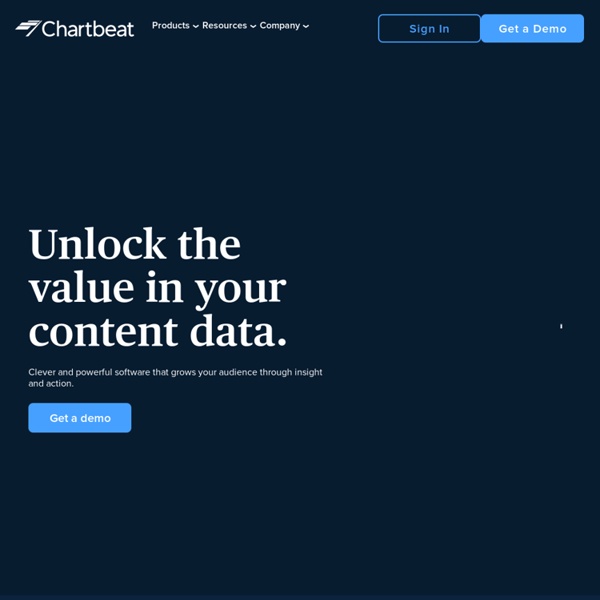 Chartbeat: Real time analytics and engagement monitoring that thinks like you