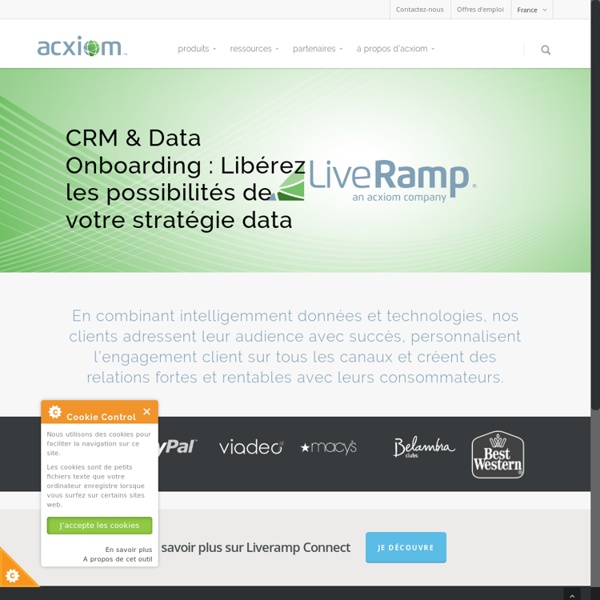 Expert de la donnée, de l'analytique et des Marketing Services - Acxiom