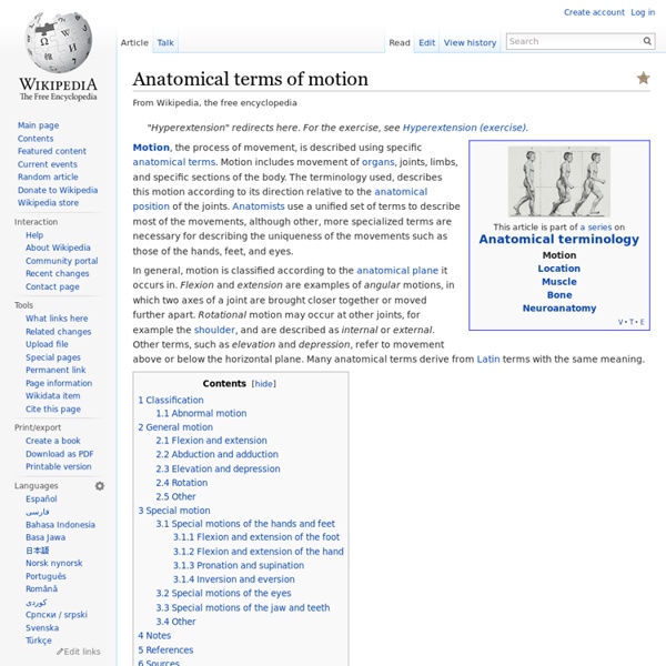 Anatomical terms of motion