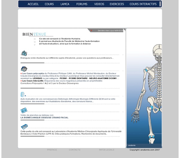 ANATOMIE HUMAINE MEDECINE BORDEAUX