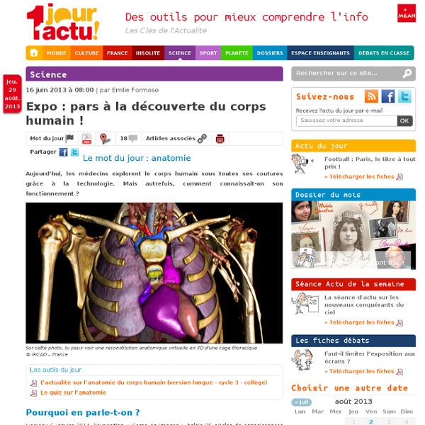 L'anatomie du corps humain à travers une exposition1jour1actu