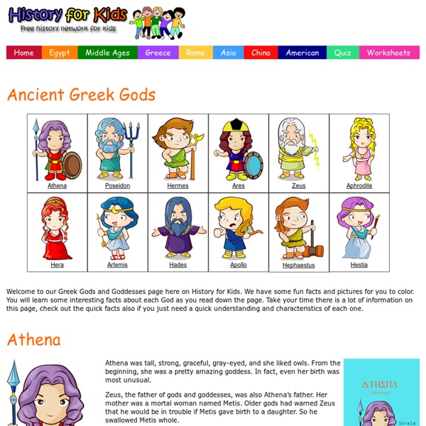 Ancient Greek Gods & Goddesses Facts For Kids