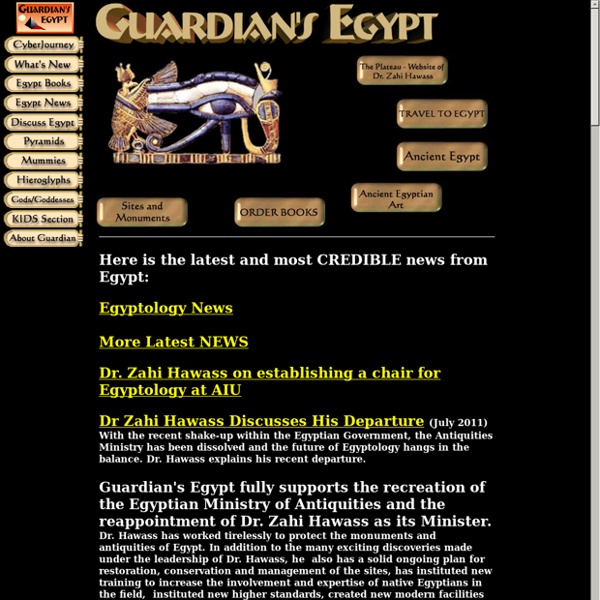 Ancient Egypt - Guardian's Egypt - Travel Tours To Egypt