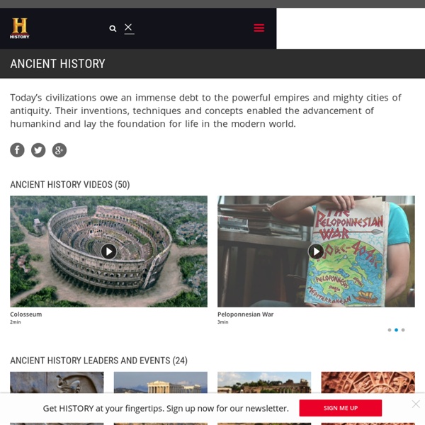 History.com: Ancient History - Greece, Rome, Egypt, China & More