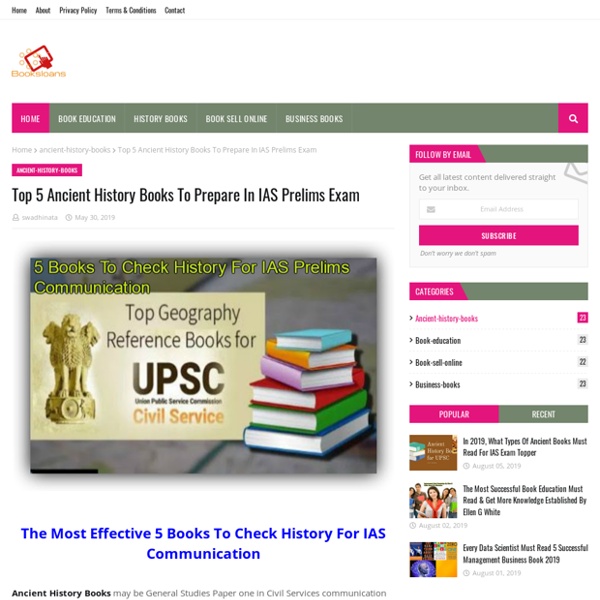 Top 5 Ancient History Books To Prepare In IAS Prelims Exam