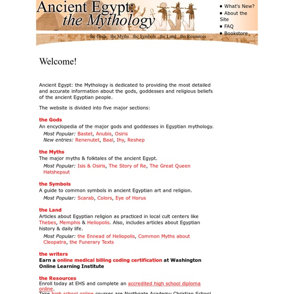 Ancient Egypt: the Mythology and egyptian myths