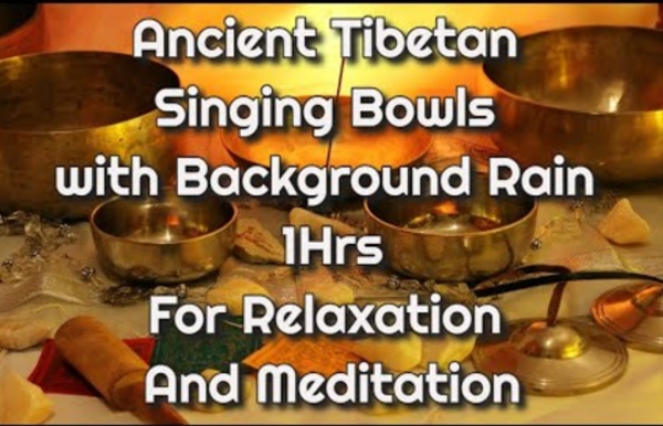 Ancient Tibetan Singing Bowls with Background Rain 1Hrs - □□□ - M&L Channel