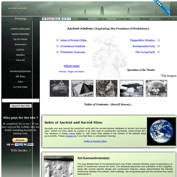 Ancient-Wisdom - Online Guide to Prehistory.
