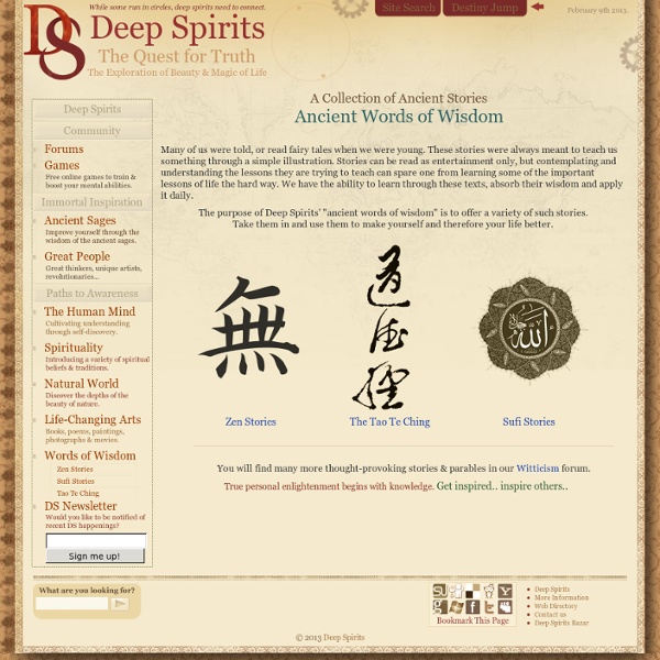 Ancient Words of Wisdom « Deep Spirits