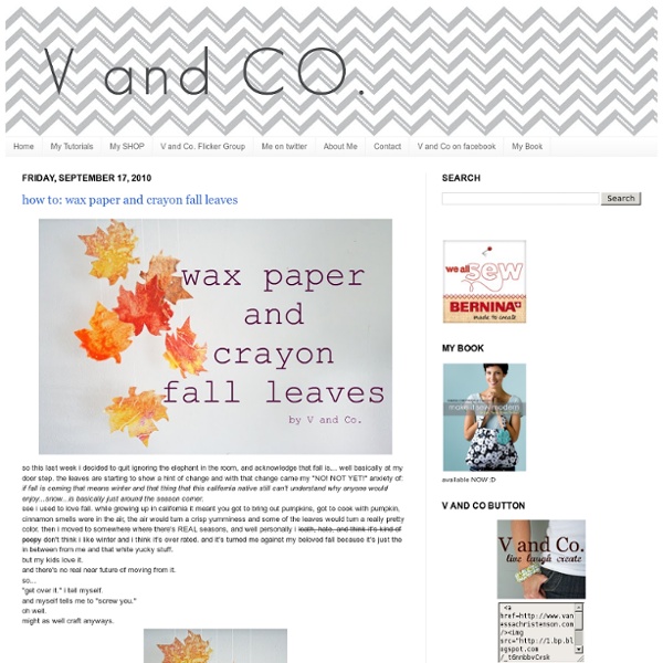 How to: wax paper and crayon fall leaves