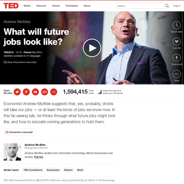 Andrew McAfee: What will future jobs look like?