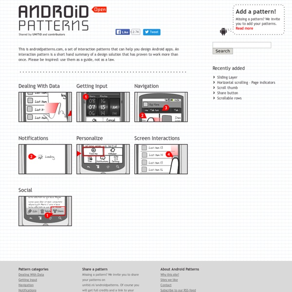 Android Interaction Design Patterns