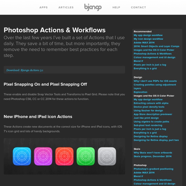 iOS Photoshop Actions & Workflows