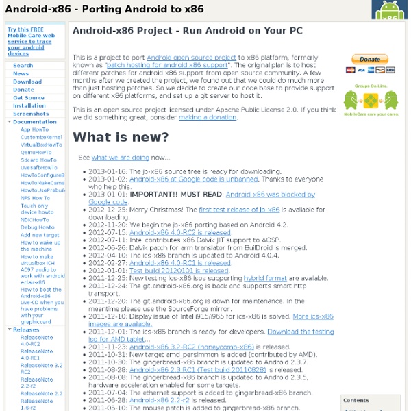 Porting Android to x86