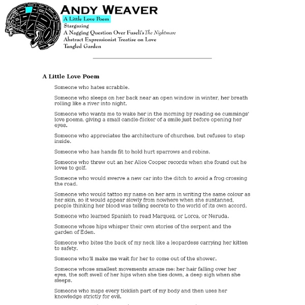 Andy Weaver - A Little Love Poem