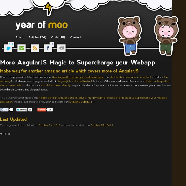 More AngularJS Magic to Supercharge your Webapp