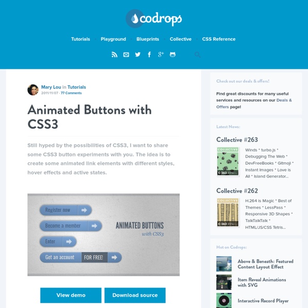 Animated Buttons with CSS3