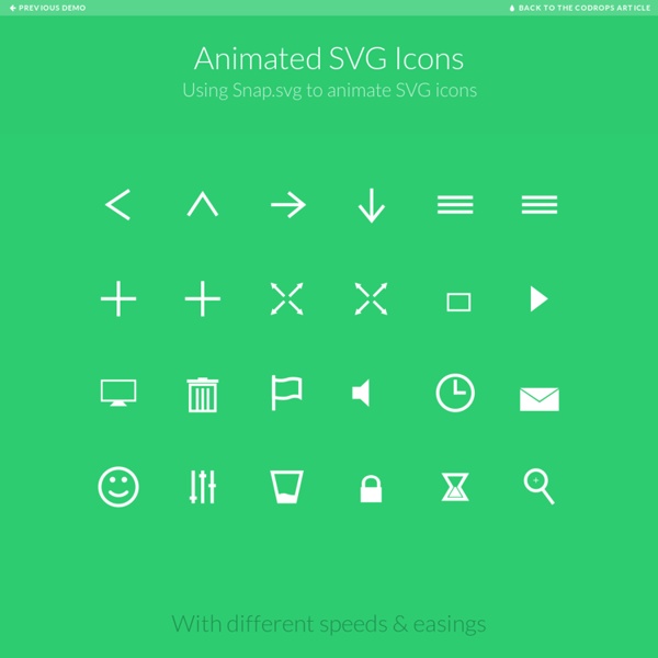 Animated SVG Icons: Using Snap.svg to animate SVG icons