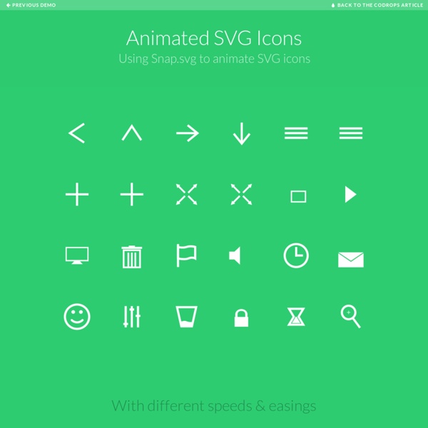 Animated SVG Icons: Using Snap.svg to animate SVG icons