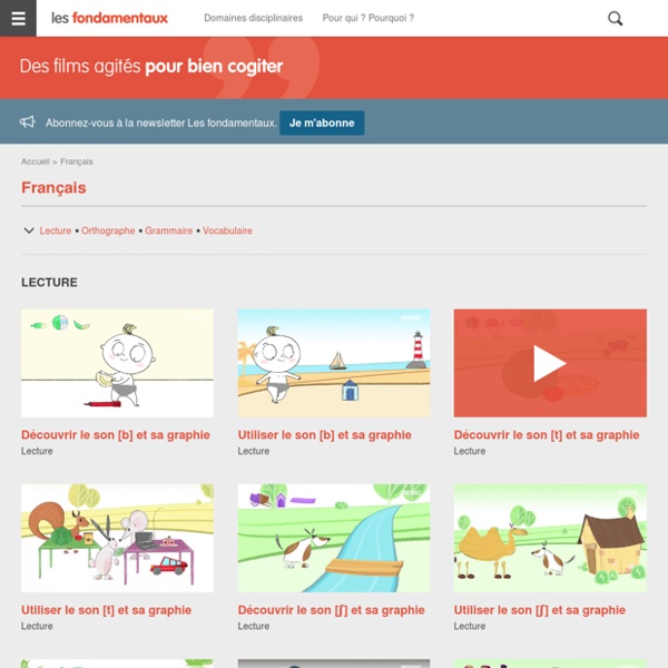 Français - Les animations des Fondamentaux - Réseau Canopé