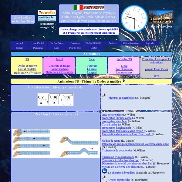 Animations Flash en Sciences Physiques