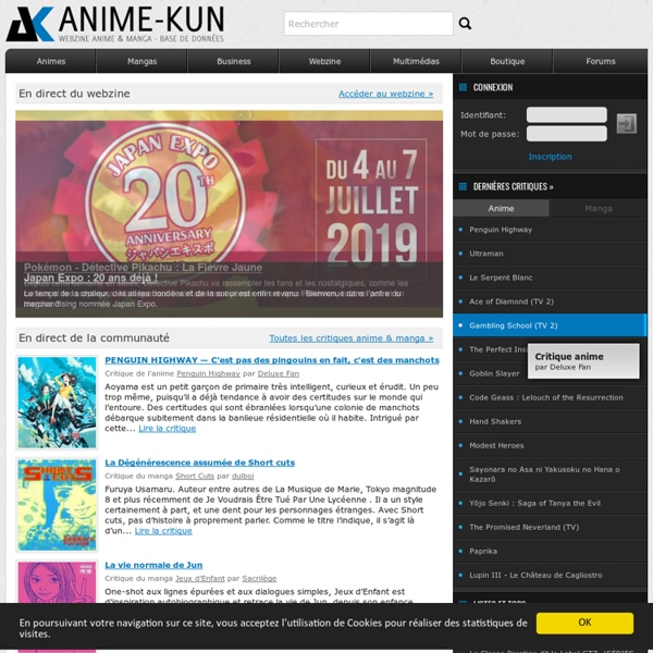Anime-Kun - Webzine anime manga et base de données