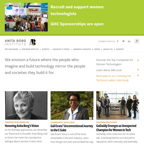 Connecting Women and Technology » Anita Borg Institute for Women