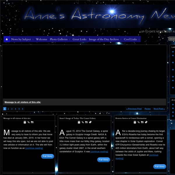 Anne's Astronomy News