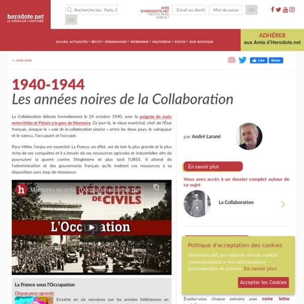 1940-1944 - Les années noires de la Collaboration