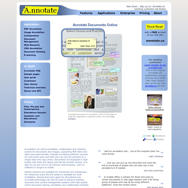 A.nnotate.com: Upload, Annotate, Share. Online document review and collaboration - PDF, Word and HTML