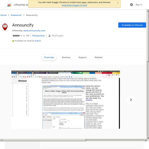 Announcify - Chrome Web Store
